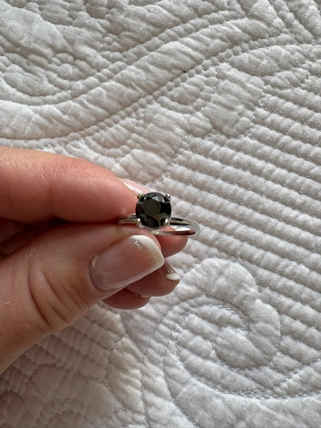 2 Karat Black Diamond Ring image indicator(4)