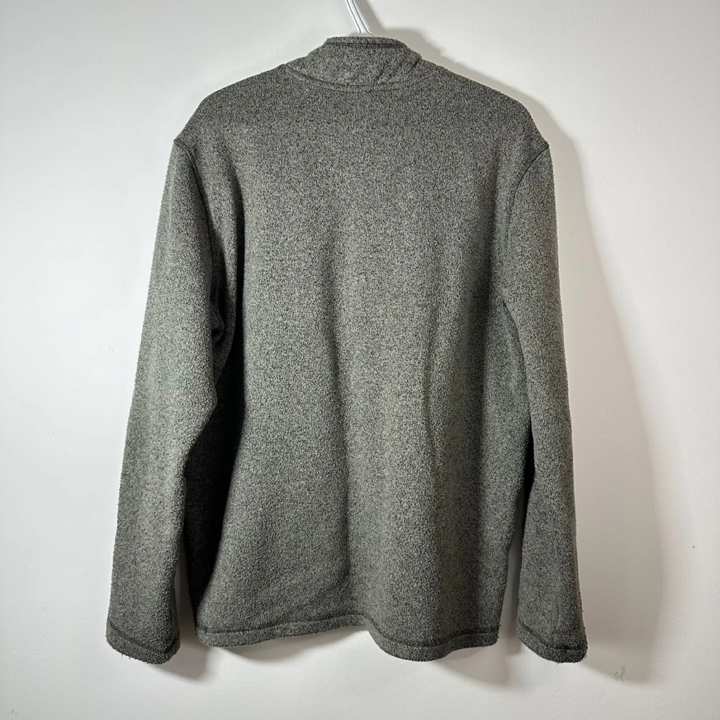 Eddie Bauer Men's Grey 1/4 Zip Fleece Pullover Size Large image indicator(2)