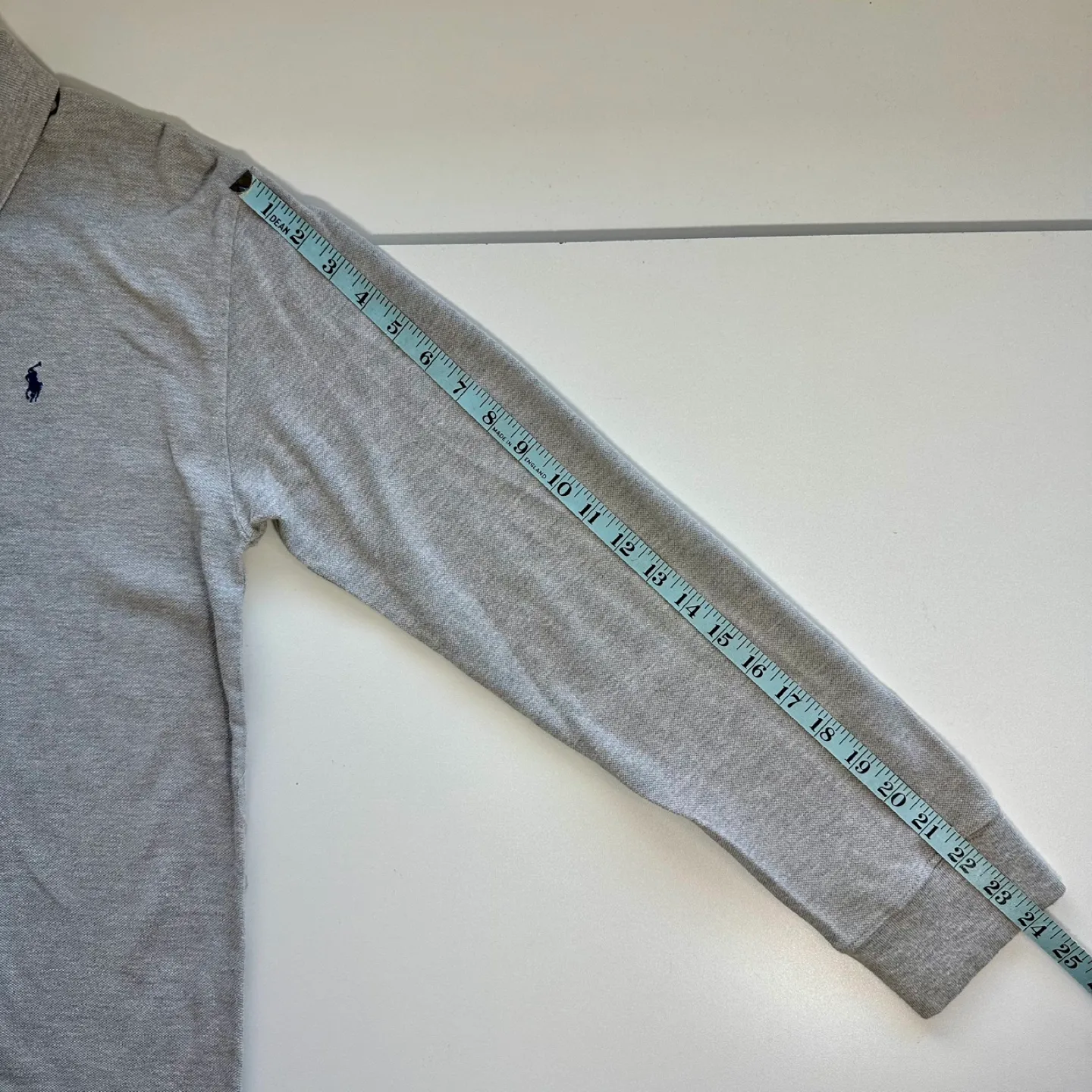 Polo by Ralph Lauren Preppy Youth Long Sleeve Grey Polo Shirt XL image indicator(6)