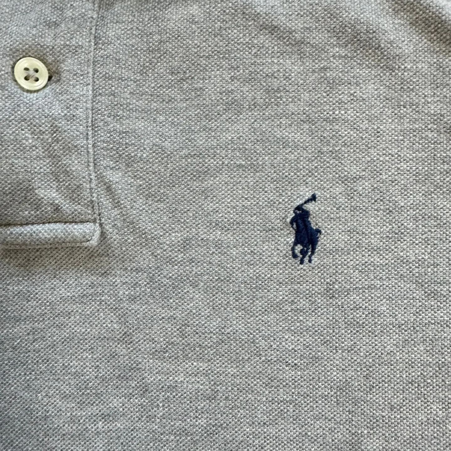 Polo by Ralph Lauren Preppy Youth Long Sleeve Grey Polo Shirt XL image indicator(2)