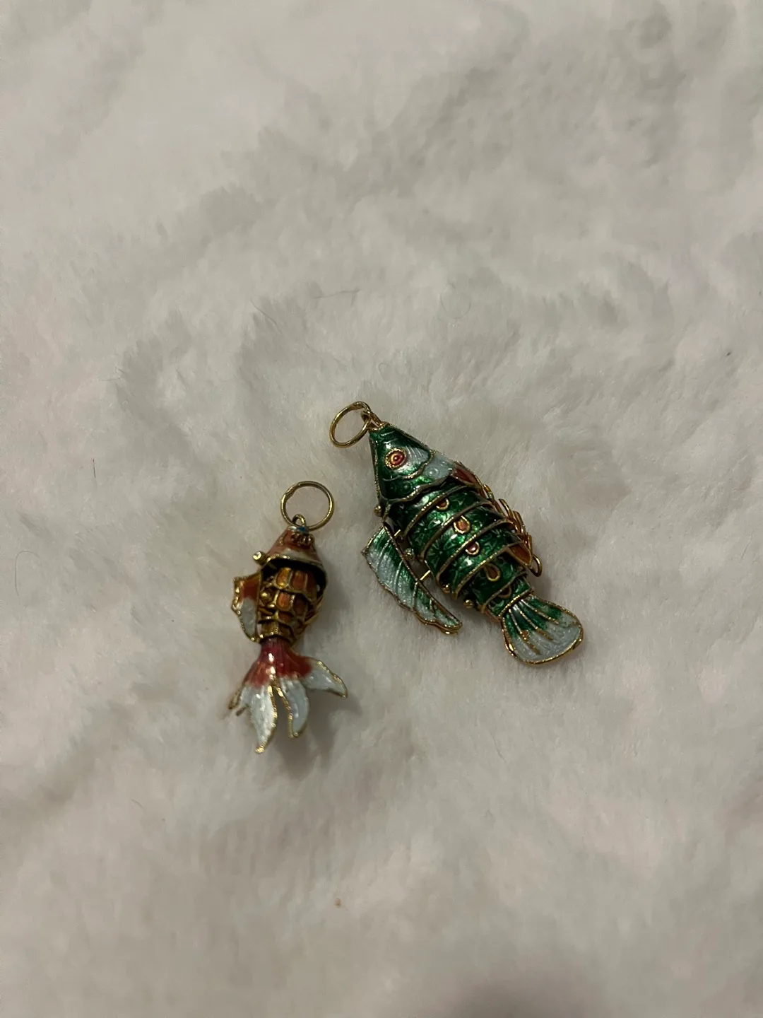 Two Enamel Fish Charms image indicator(5)