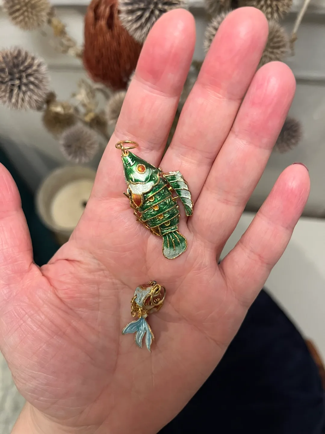 Two Enamel Fish Charms image indicator(2)