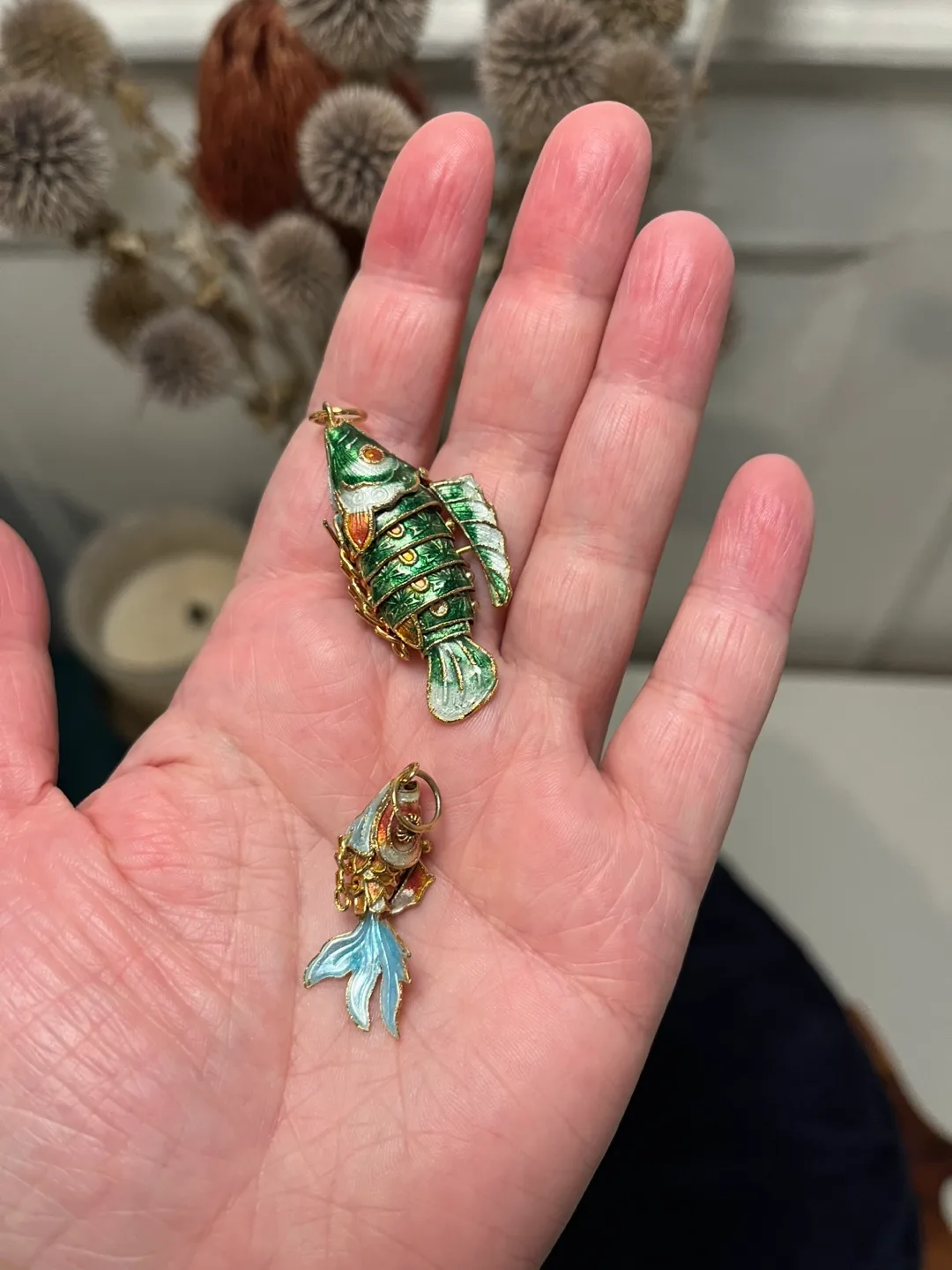 Two Enamel Fish Charms image indicator(3)