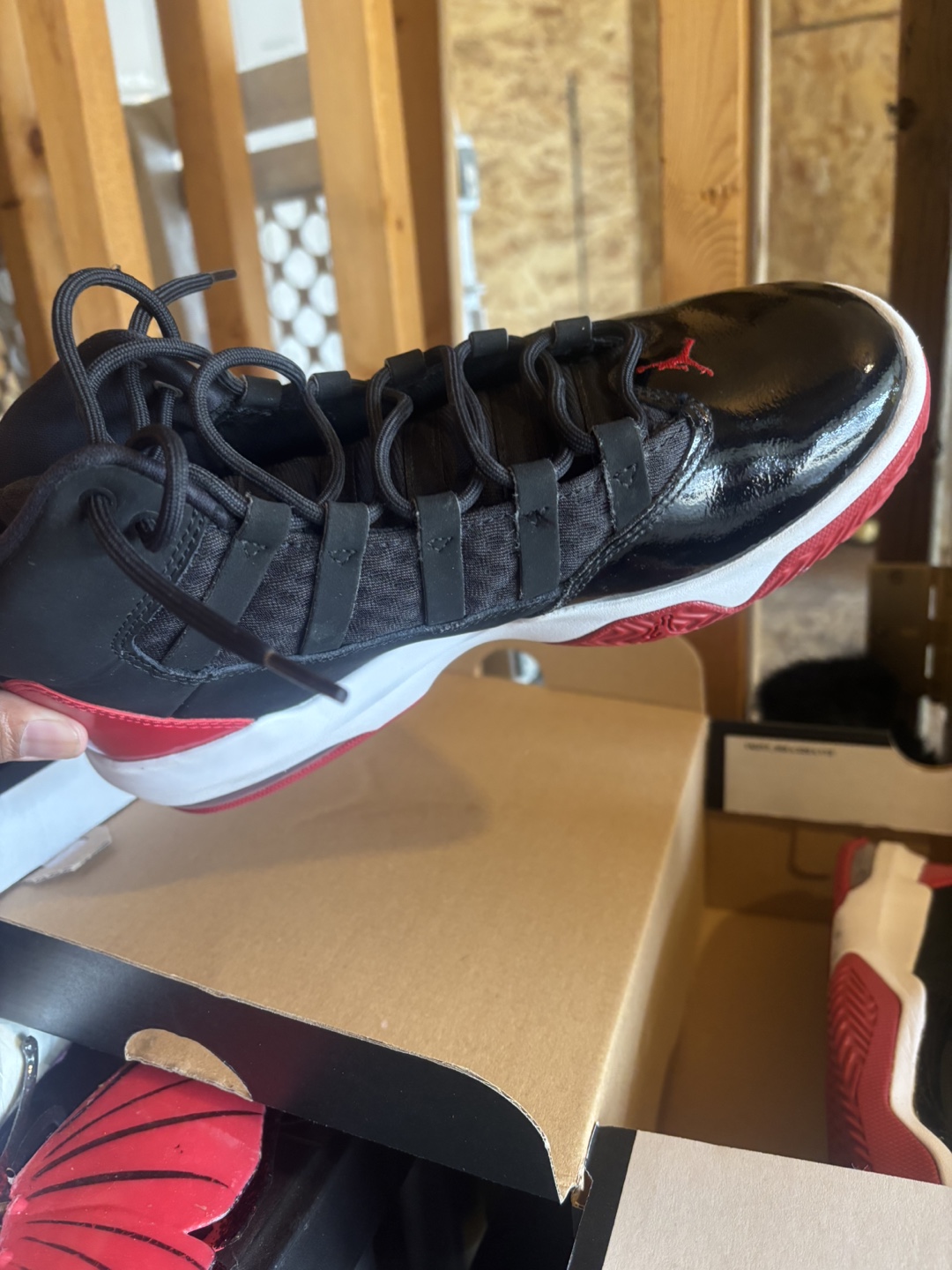 Air Jordan 11 Retro Low BG (GS) Black/Red Size 7Y - photo 3