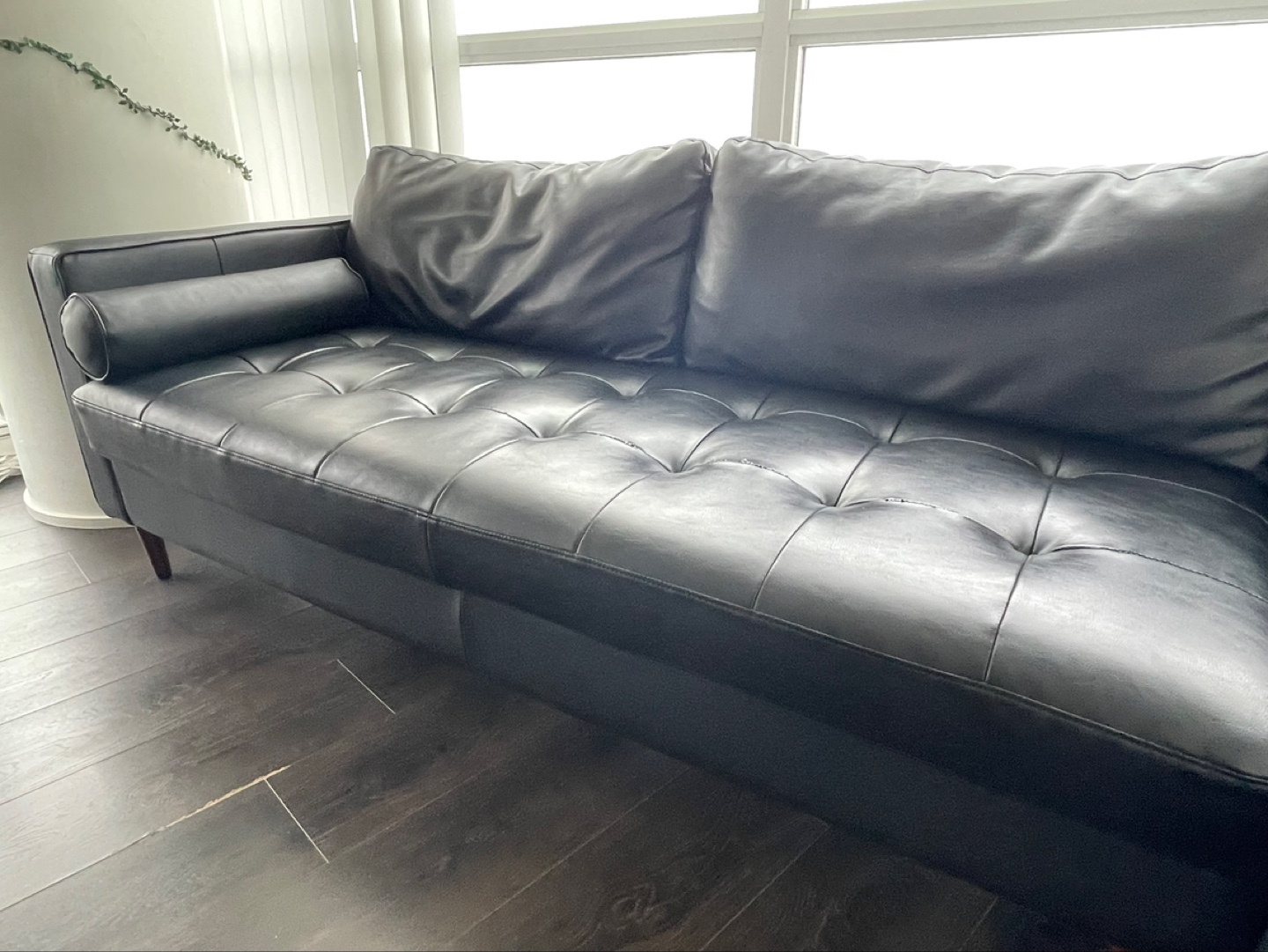 Black Leather Sectional Sofa 🧡 - photo 4