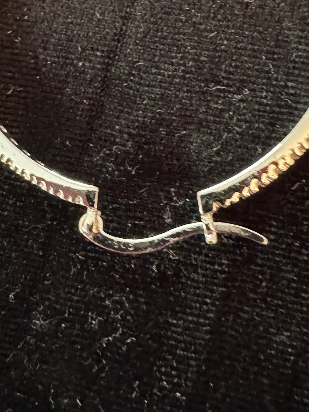 STERLING SILVER 925 Diamond Hoop Earrings! 🤩 image indicator(4)