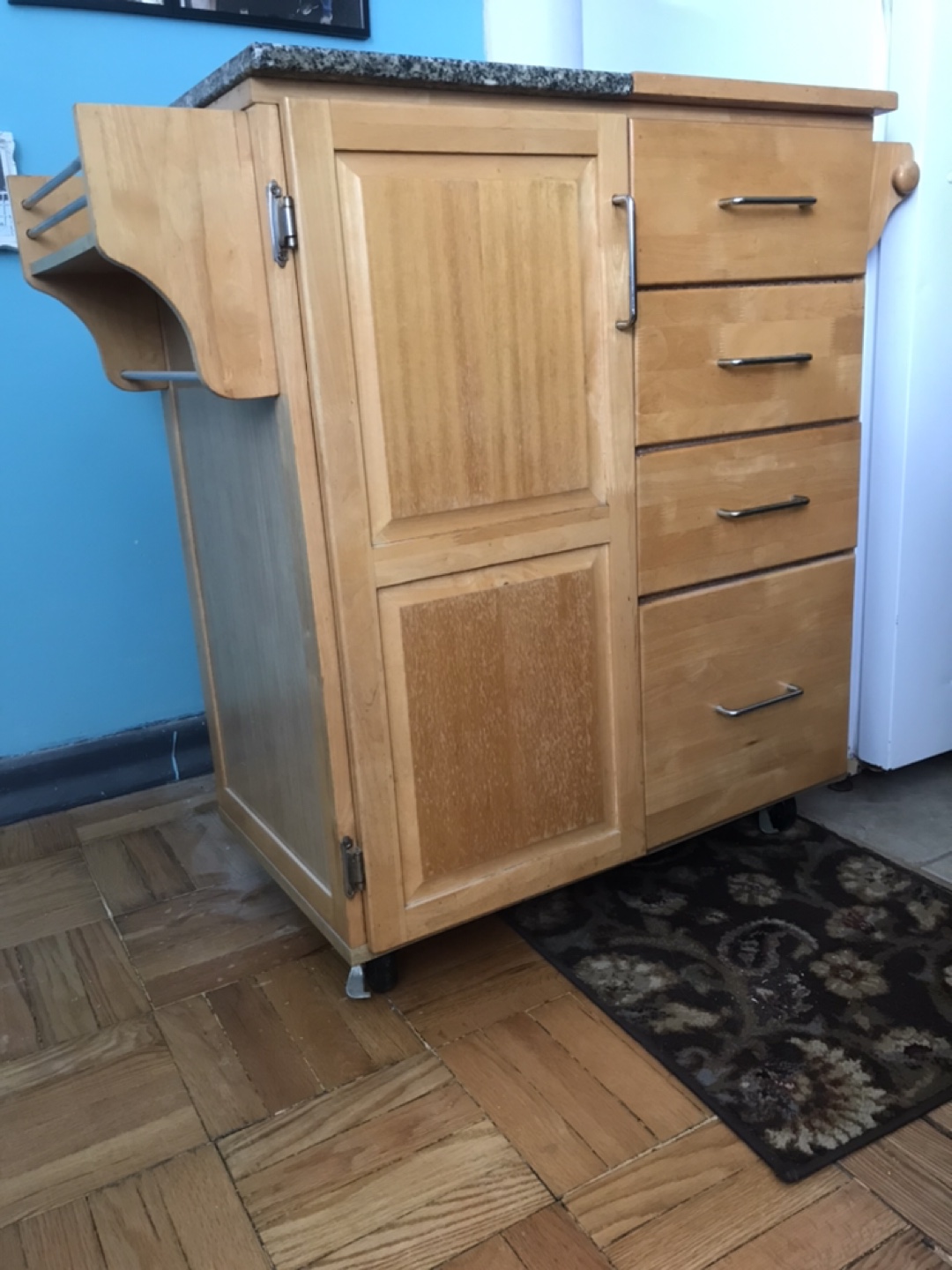 Kitchen Island Cart with Granite Top