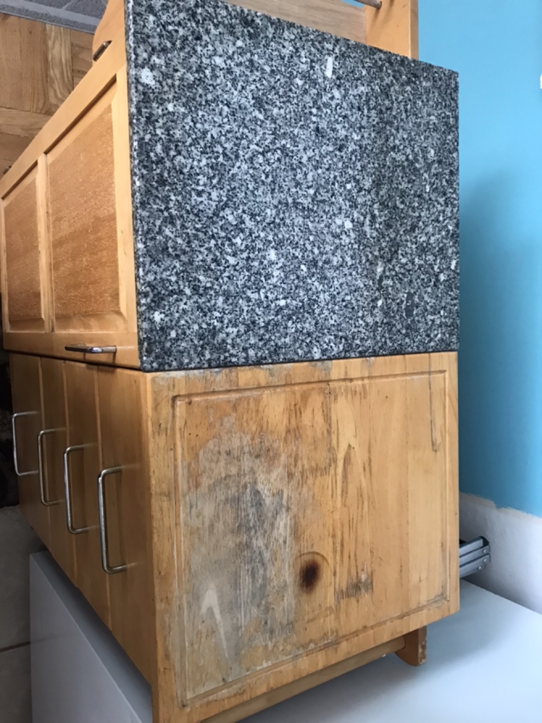 Kitchen Island Cart with Granite Top - photo 3