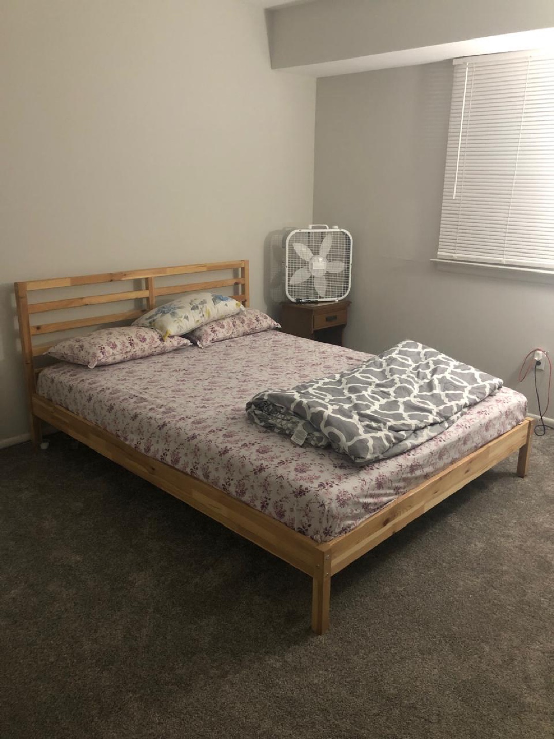 IKEA Queen Bed Frame with Queen Mattress - photo 3