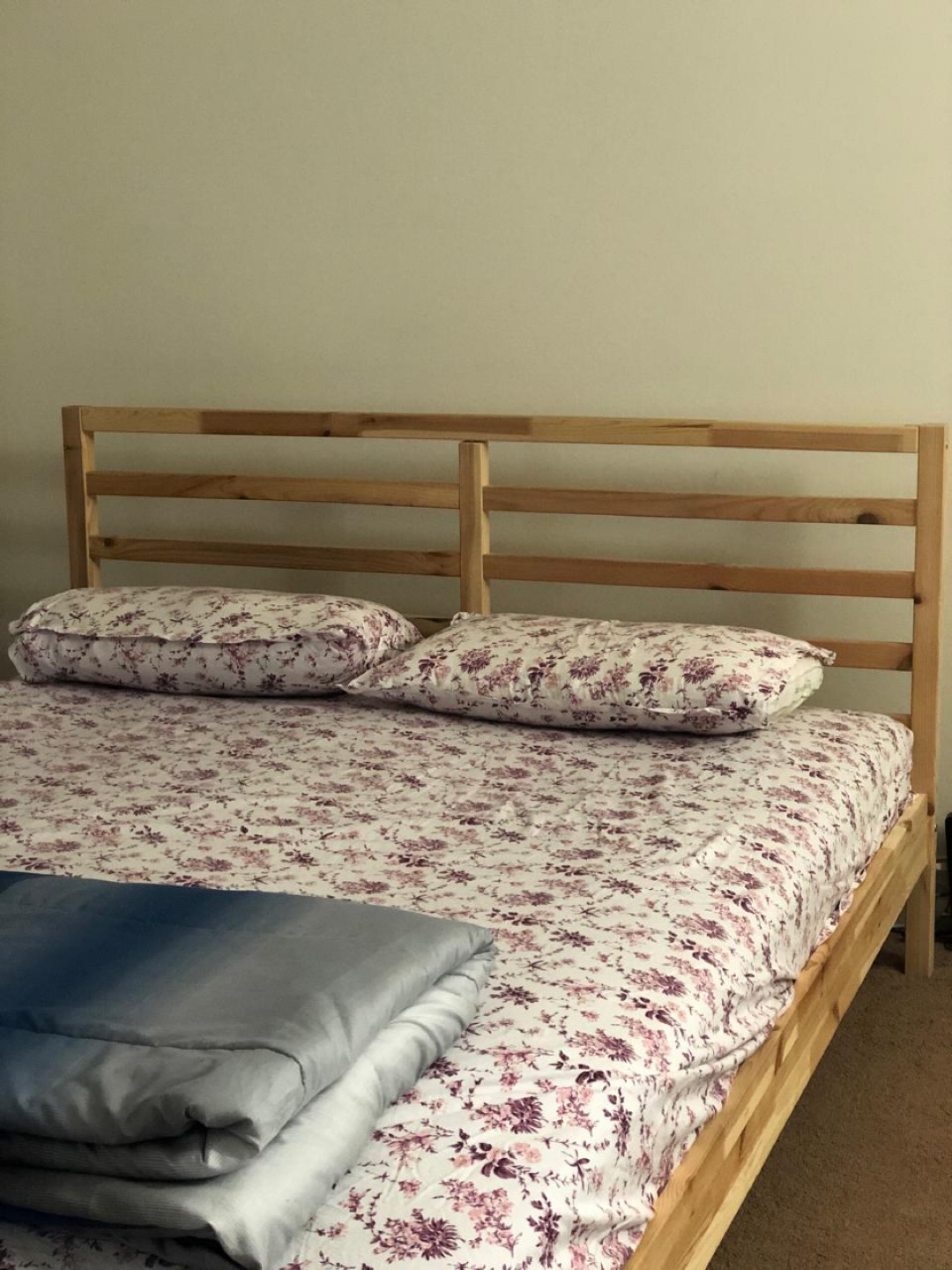 IKEA Queen Bed Frame with Queen Mattress