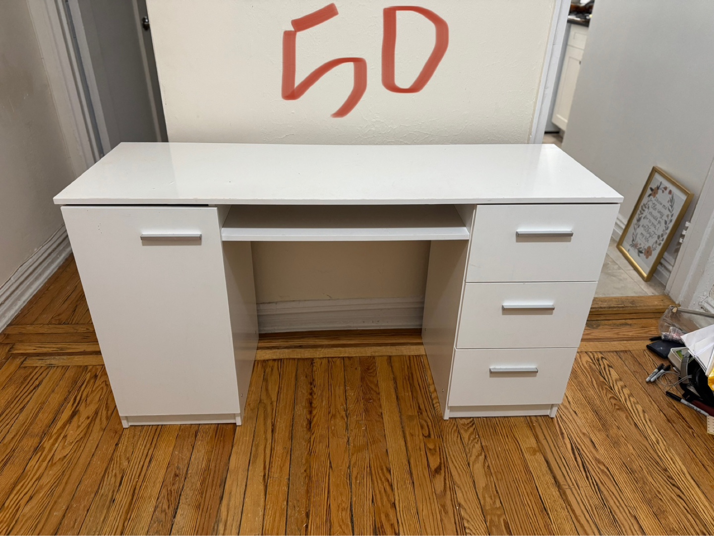 Madesa Modern Office Desk - White
