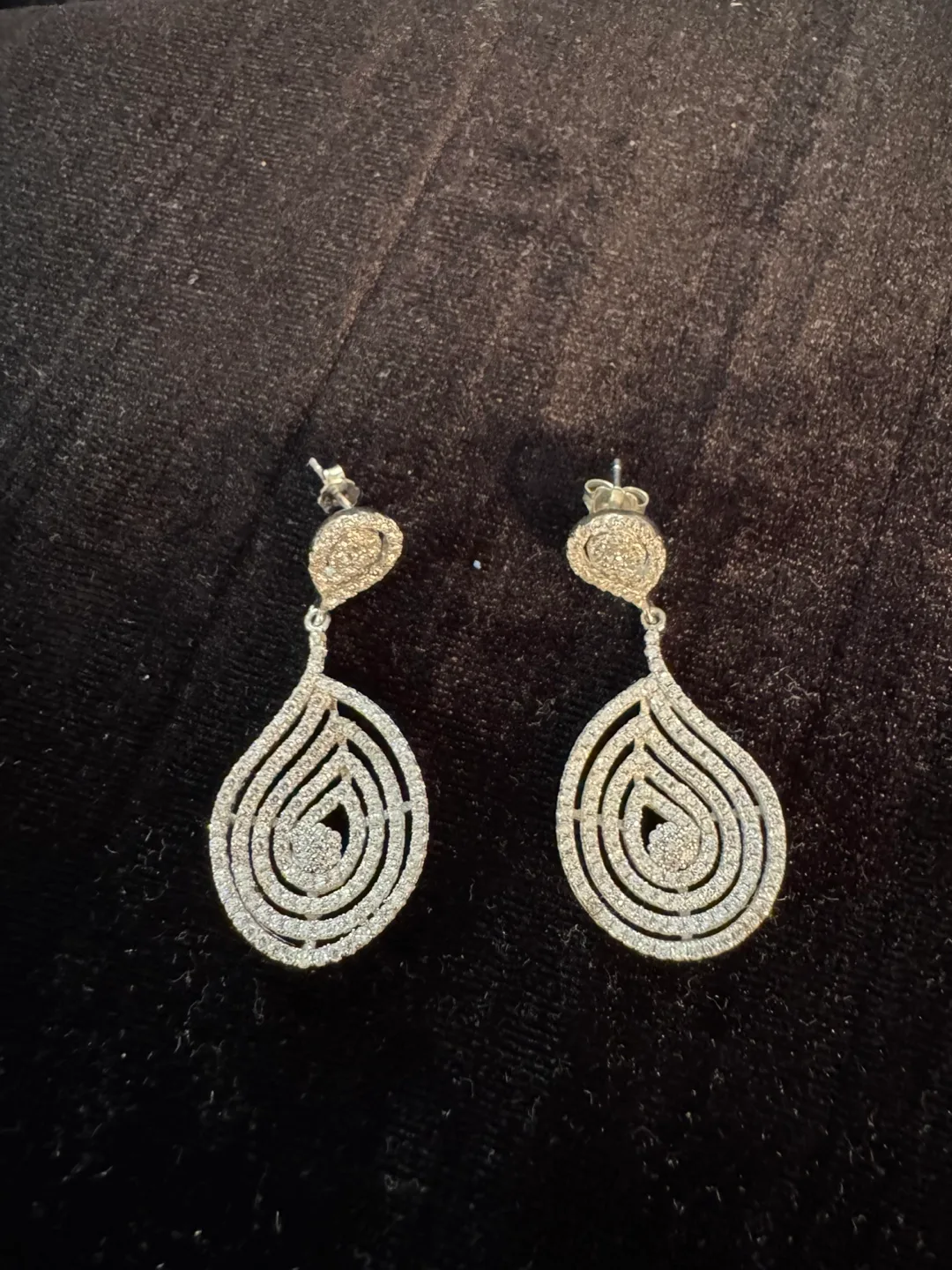 STERLING SILVER Marked Jewelry Dangle Earrings