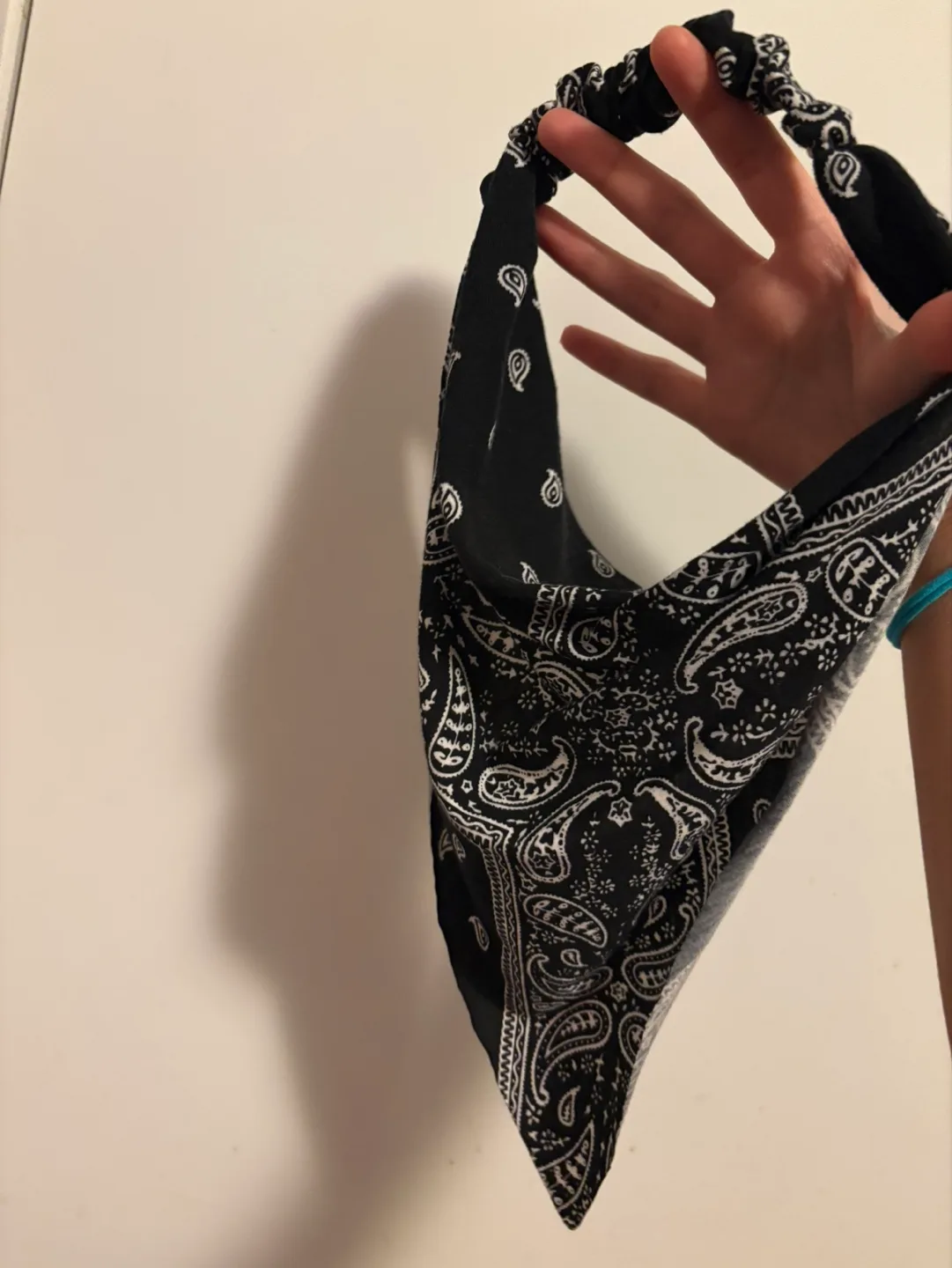 Black and White Bandana Headband thumbnail