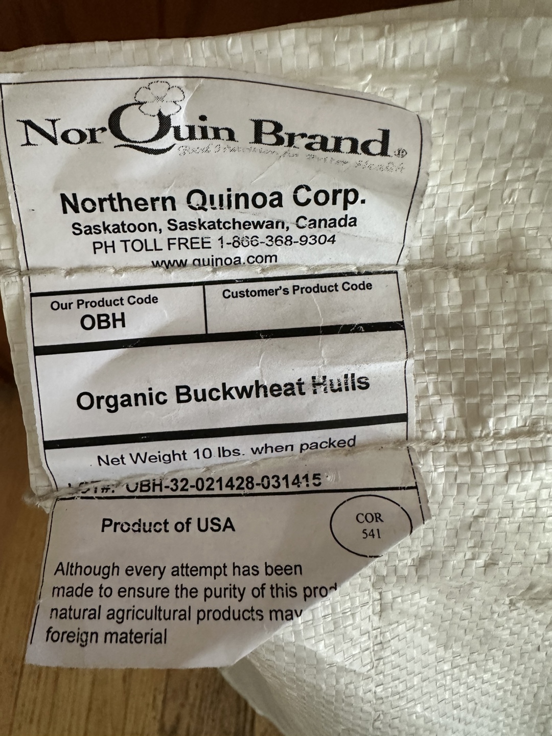 10-lb bag of buckwheat hulls - photo 2