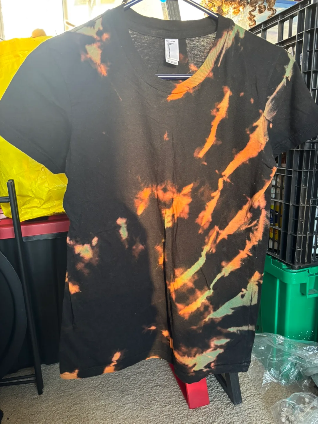 Unique Bleach Tie-Dye Black T-Shirt thumbnail