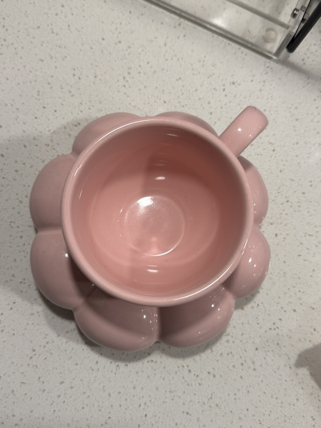 Pink Flower Shaped Cup and Saucer Set - photo 2