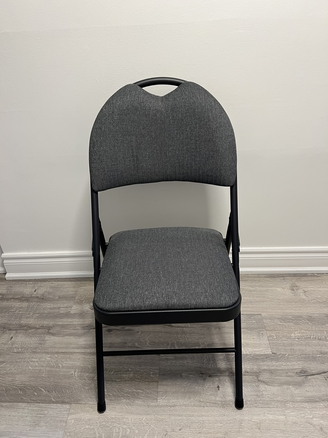 Folding Chair - Grey Fabric Seat