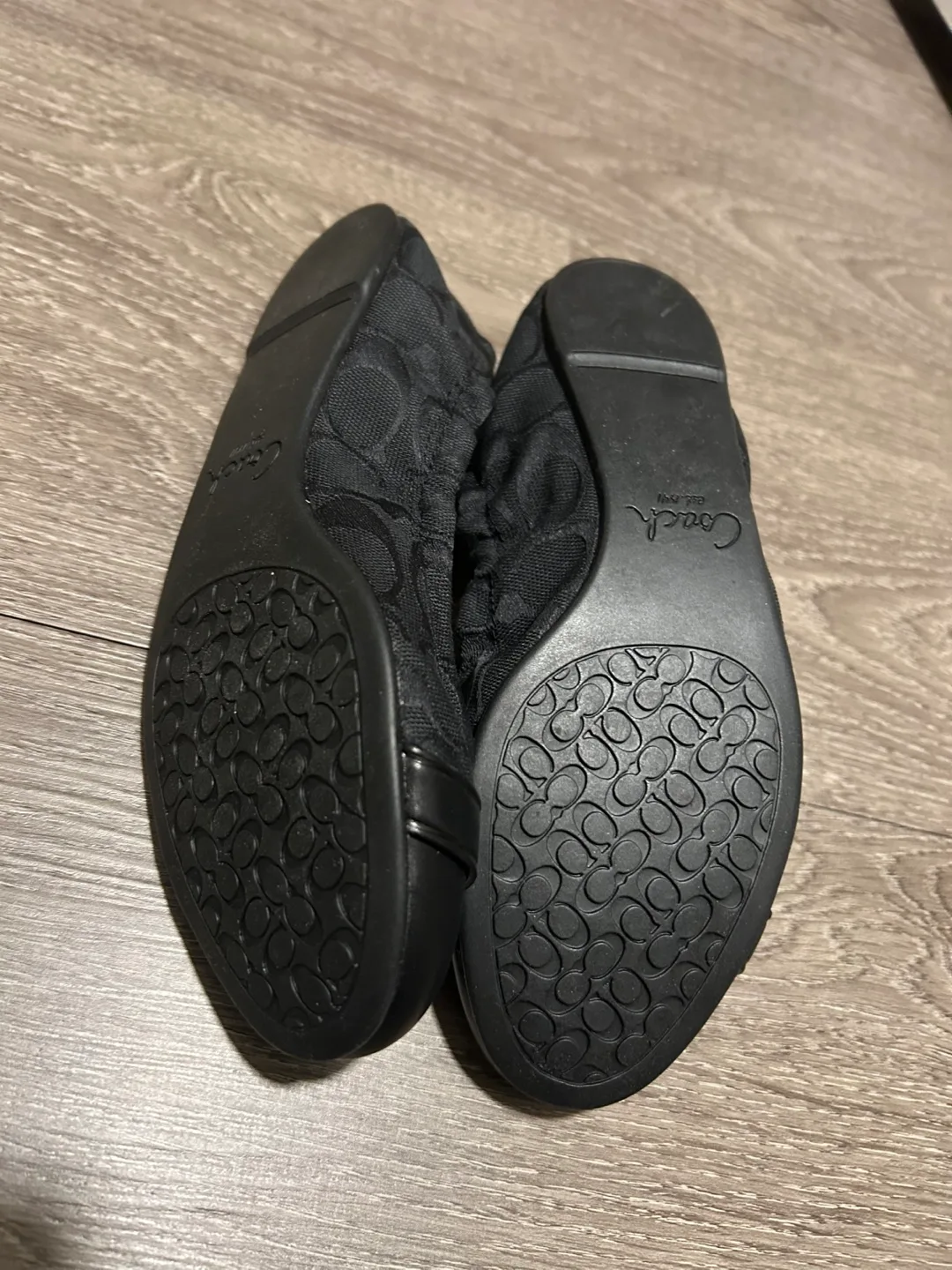 New Coach Black Signature C Flat Shoes image indicator(5)