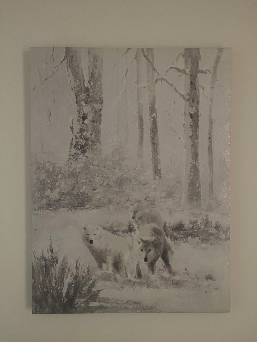 Canvas Wolf Painting