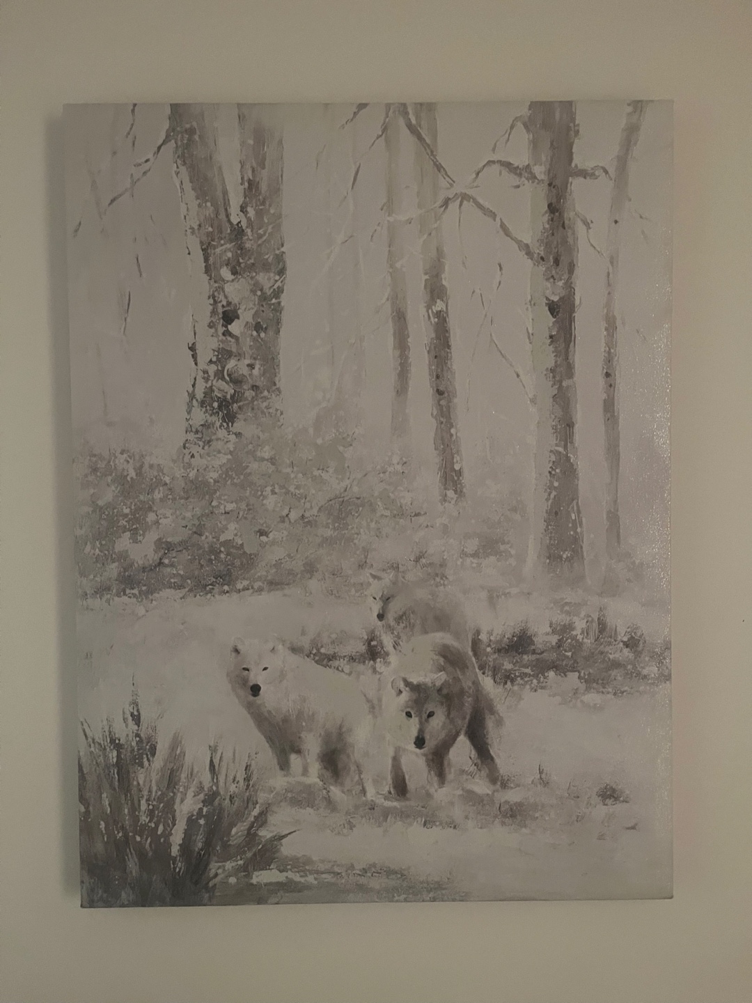 Canvas Wolf Painting - photo 2