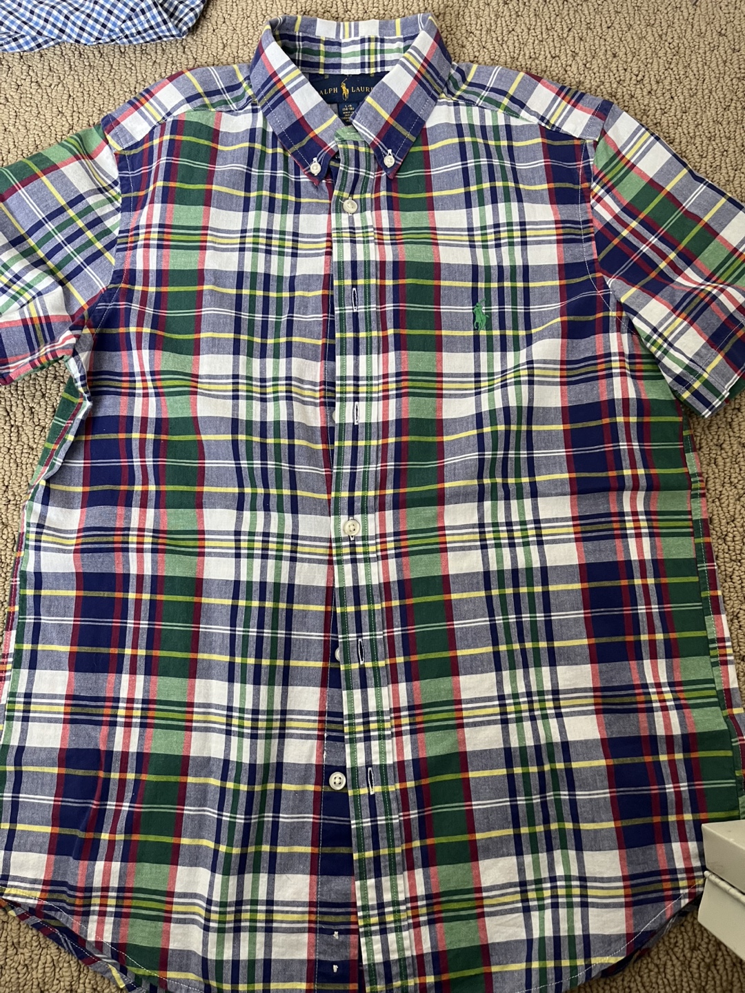 Ralph Lauren Boys' Plaid Shirt - Size L/G (14-16)