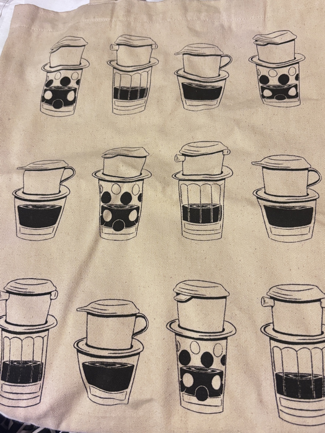 Reusable Tote Bag with Vietnamese Coffee Design 💚 - photo 2