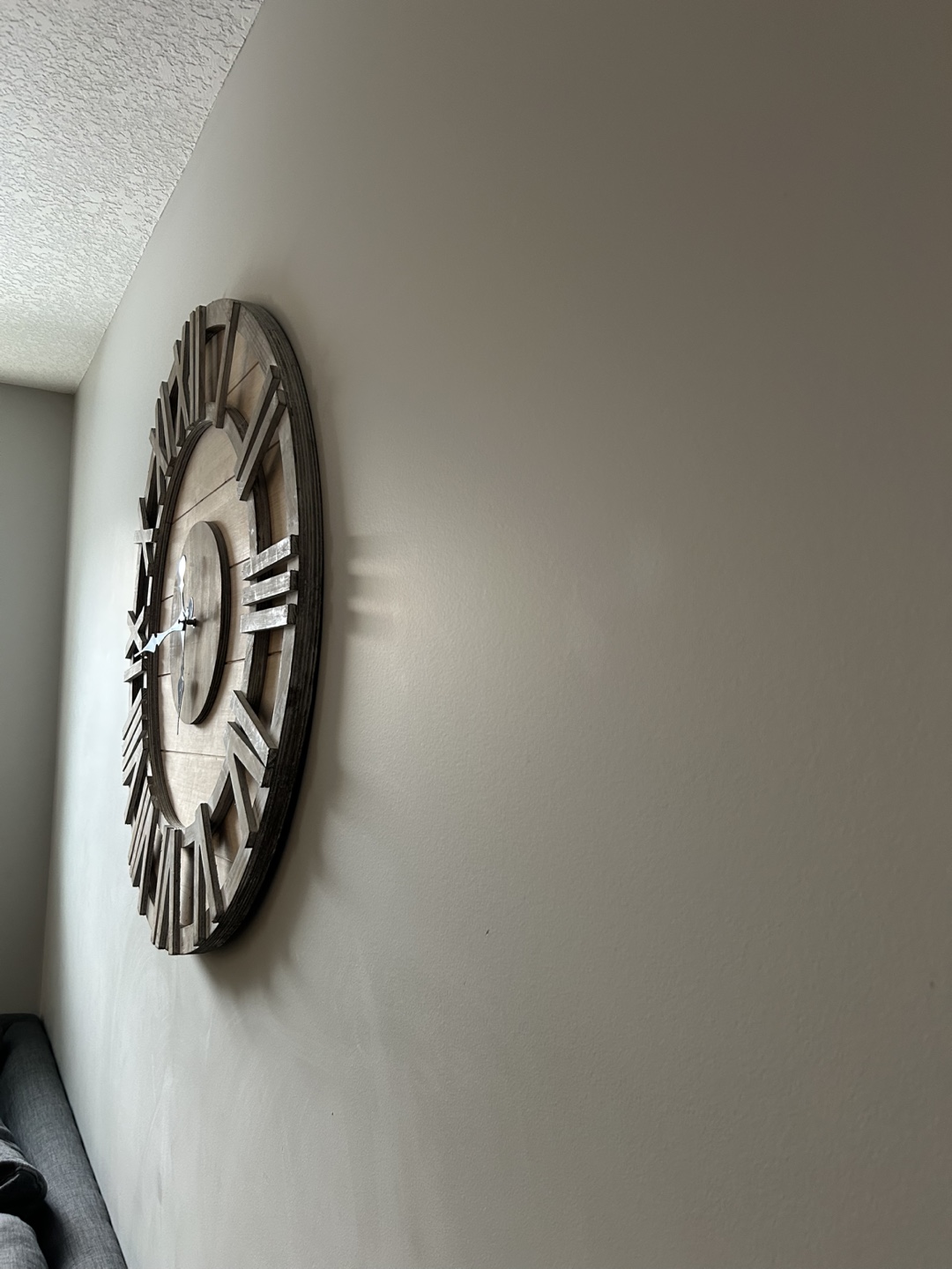 Large Farmhouse Wood Wall Clock - photo 2