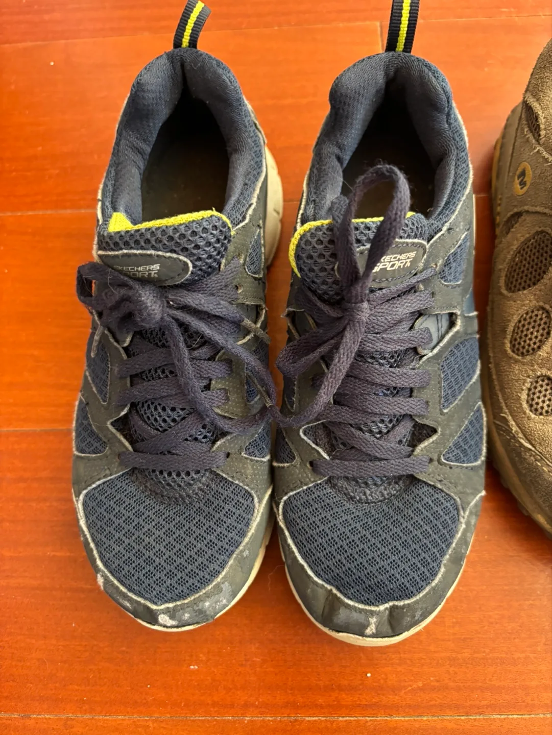 Three pairs of used shoes - Merrell, Sanuk, Skechers image indicator(2)