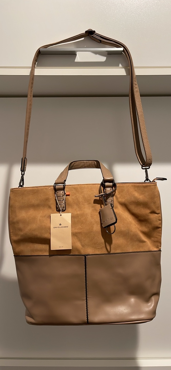 David Jones Two-Tone Tote Bag