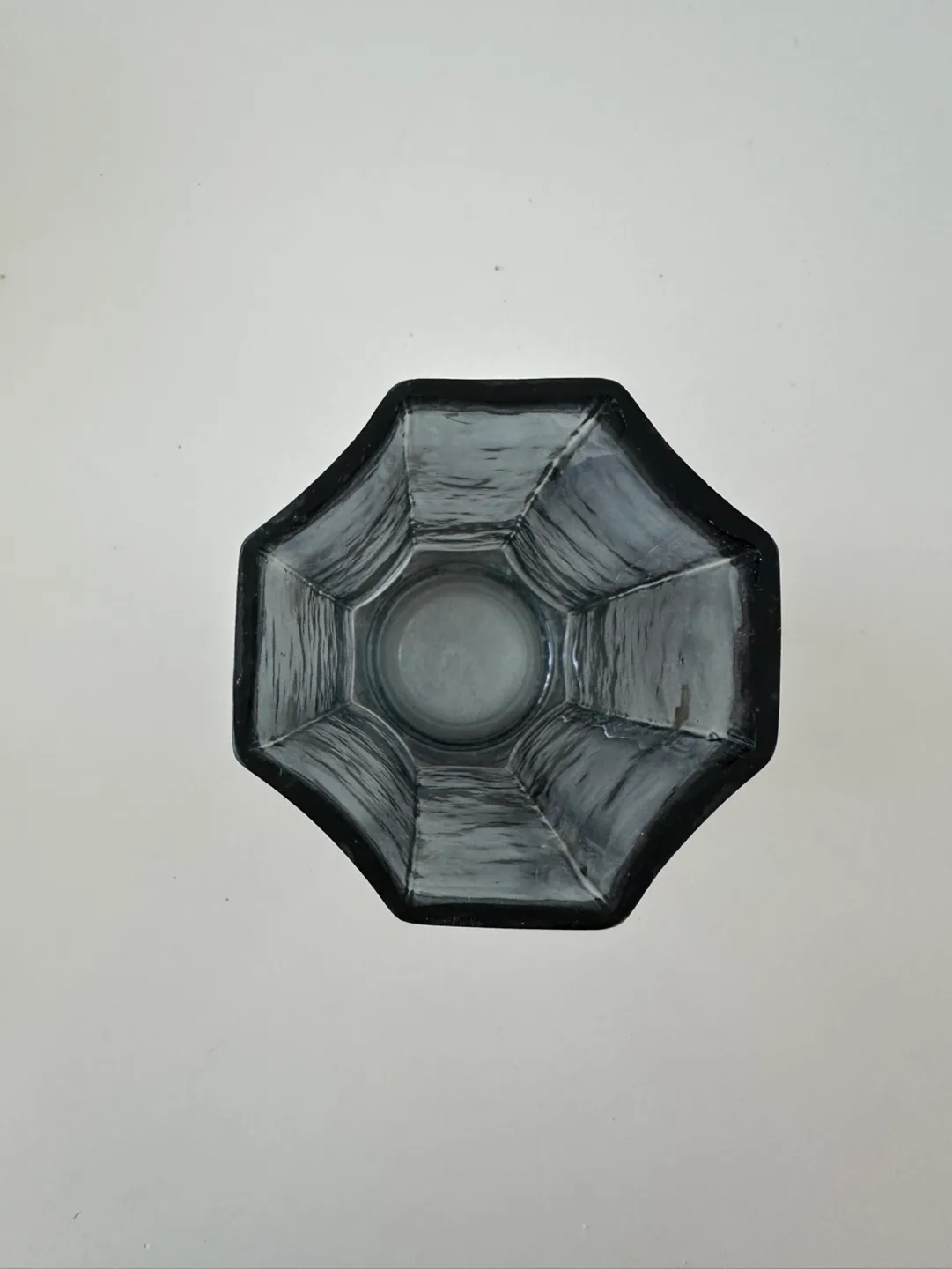HomeSense Grey Octagonal Glass vase image indicator(2)