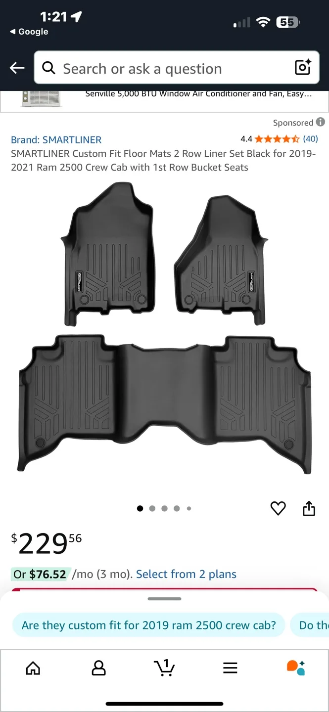 Smartliner Floor Mats Dodge Ram image indicator(2)