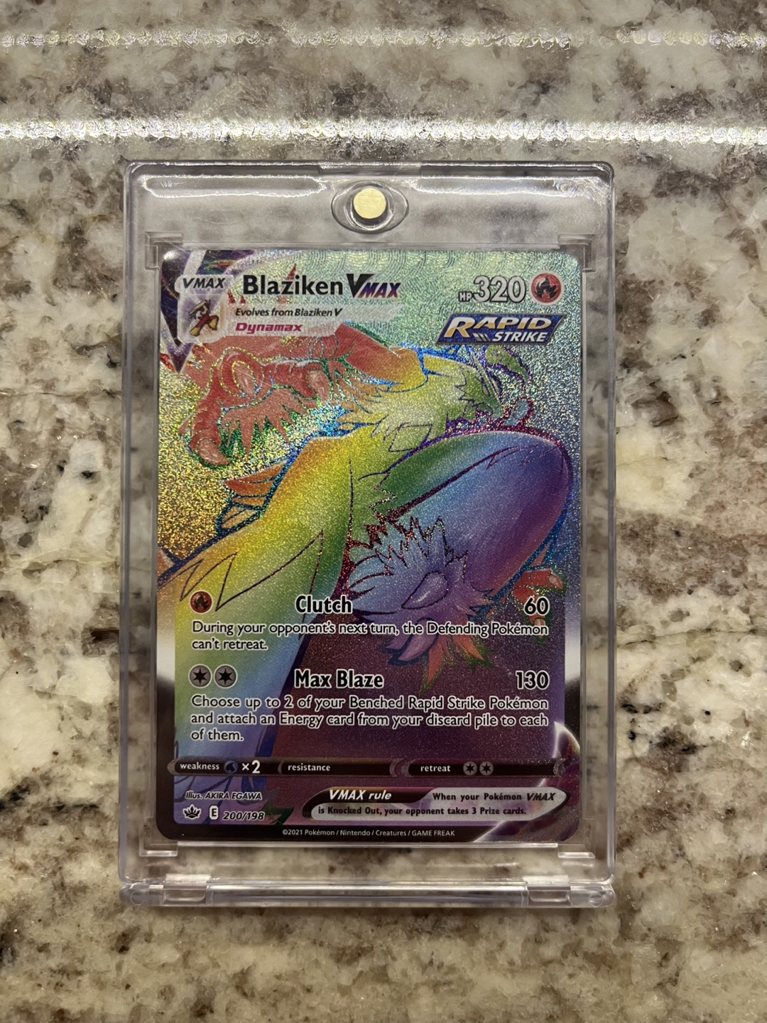 Pokemon Blaziken VMAX 200/198 Rare Rapid Strike Card