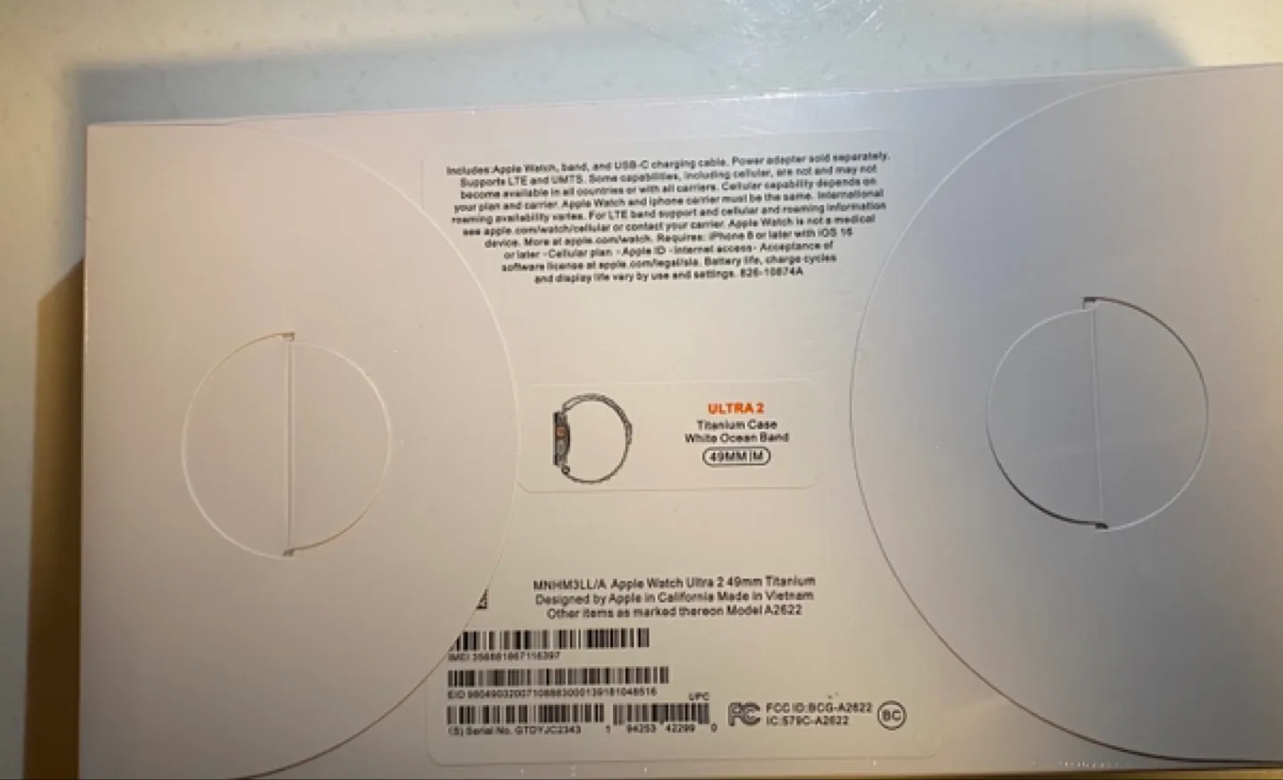 Apple Watch Ultra 49mm Titanium Case & White Band (Not Original) image indicator(3)