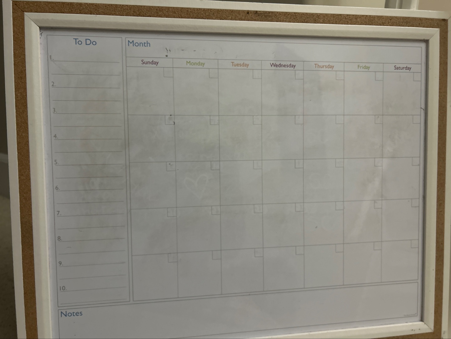 White Monthly Planner Dry-Erase Board - photo 2