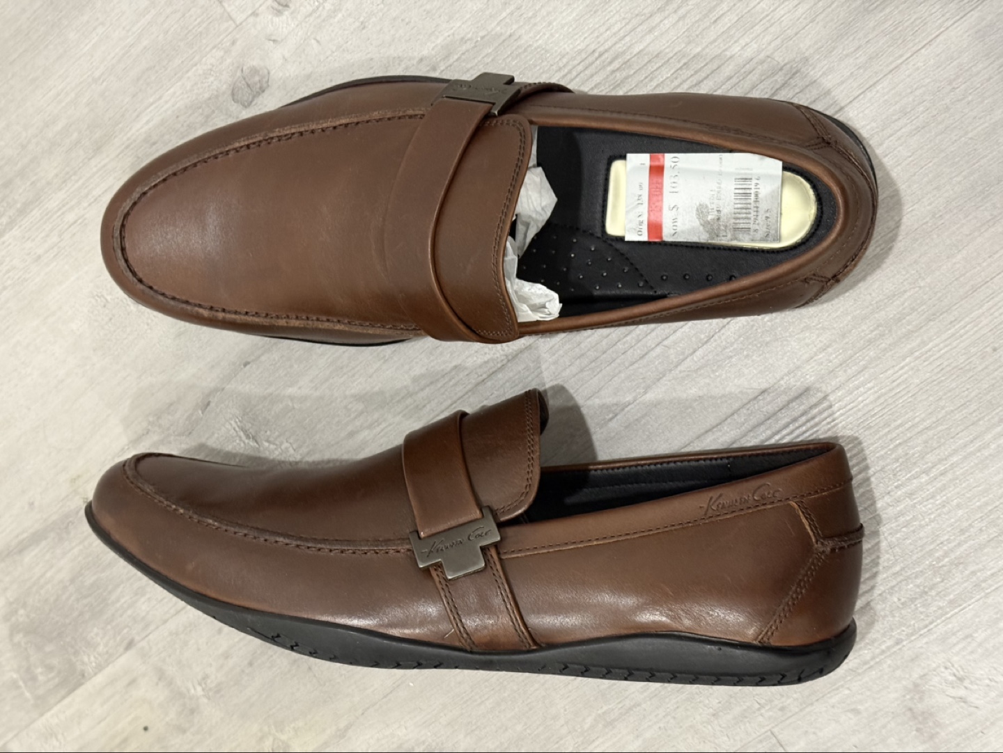 Kenneth Cole New York Men's Brown Leather Loafers