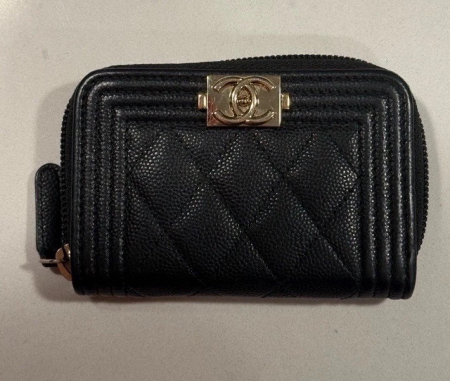 Chanel boy card wallet