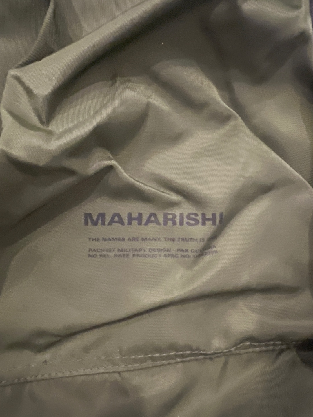 Maharishi Olive Green Tote Bag - photo 2
