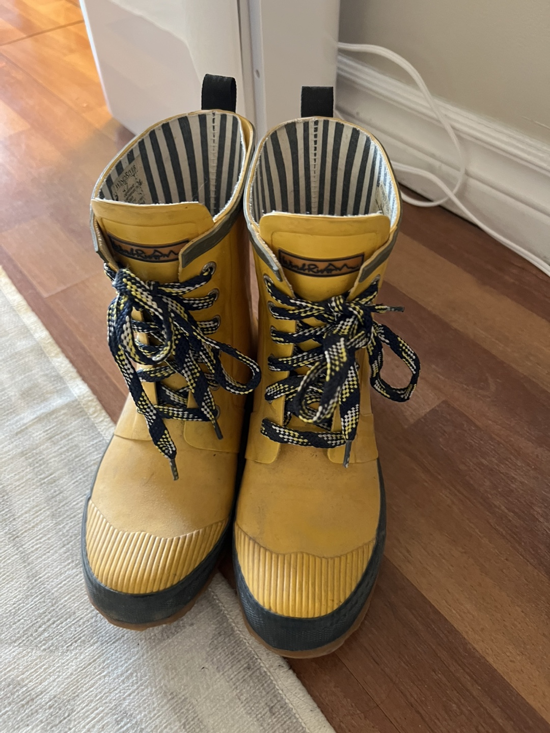 Yellow WindRiver Lace-Up Rain Boots (SIZE 7W) - photo 4