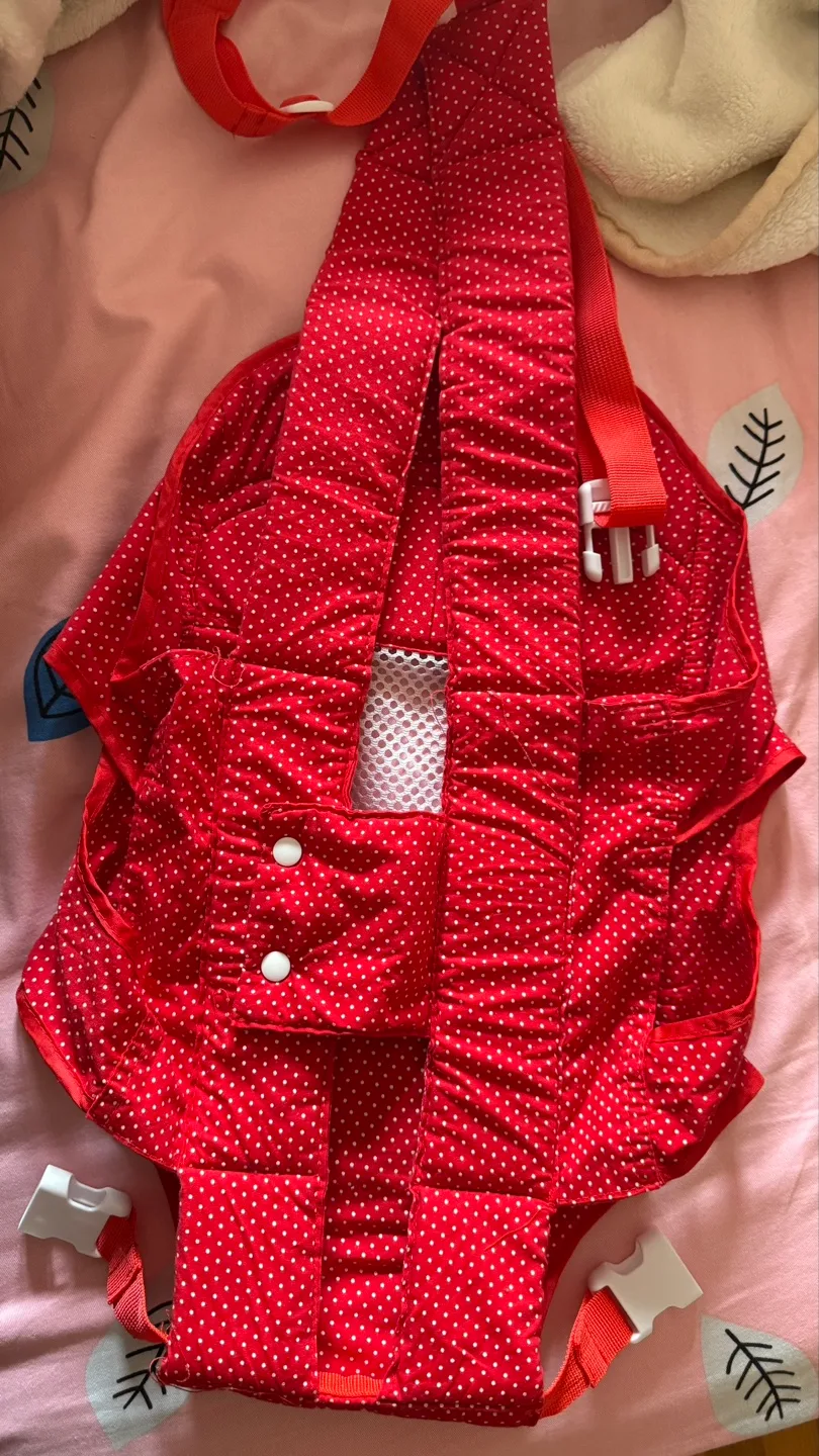 💚Red Baby Carrier with White Polka Dots image indicator(2)