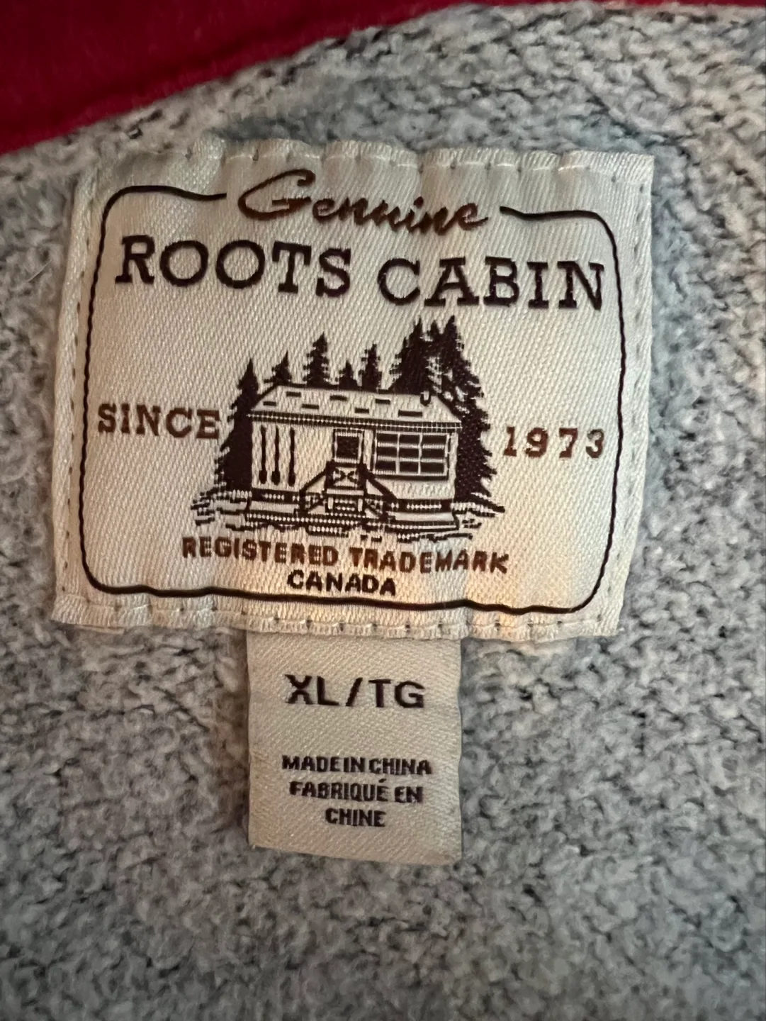 Ladies ROOTS Cabin Grey Zip-Up Hoodie - Size XL image indicator(5)