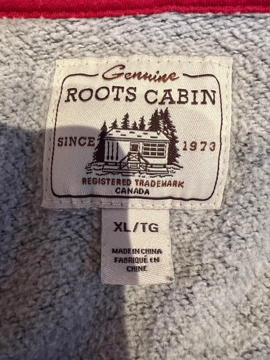 Ladies ROOTS Cabin Grey Zip-Up Hoodie - Size XL image indicator(7)