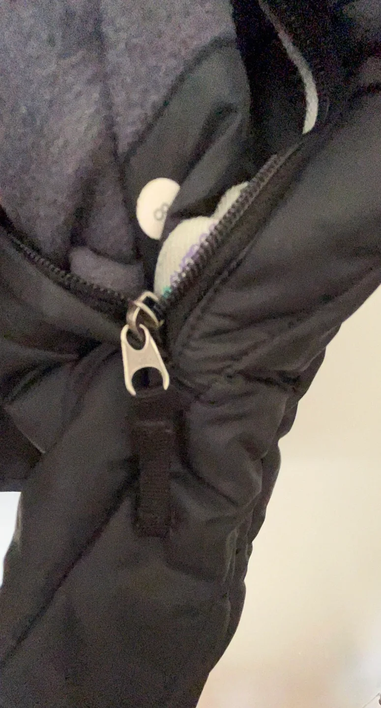 Ivivva Girls' Black Puffer Jacket with Teal Accents image indicator(3)