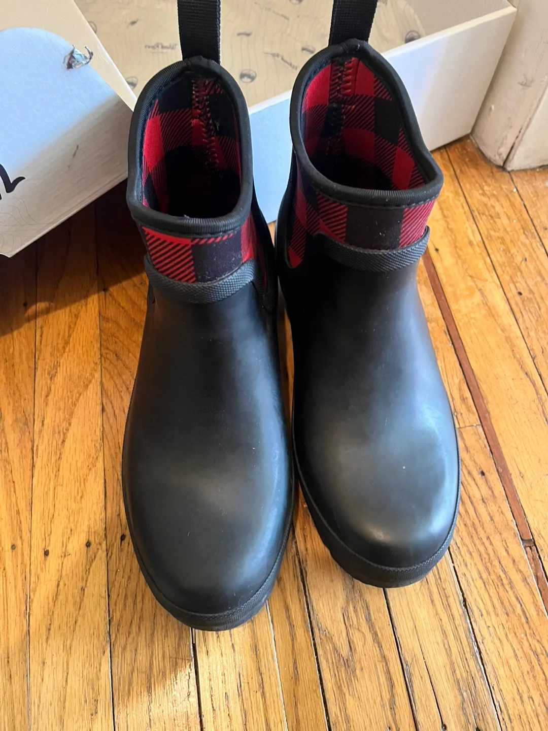 Women's Wind  River Black and Red Plaid Ankle Rain Boots image indicator(3)