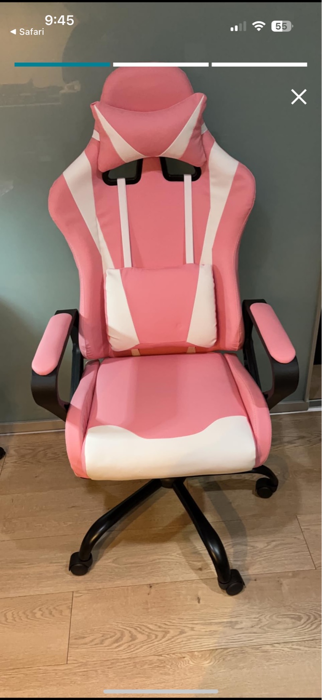 Pink and White Gaming/Office Chair