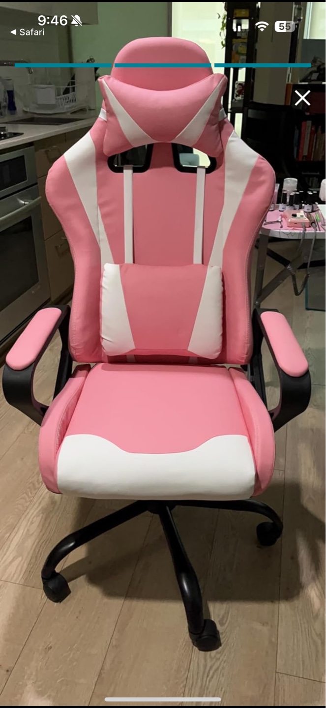 Pink and White Gaming/Office Chair - photo 2