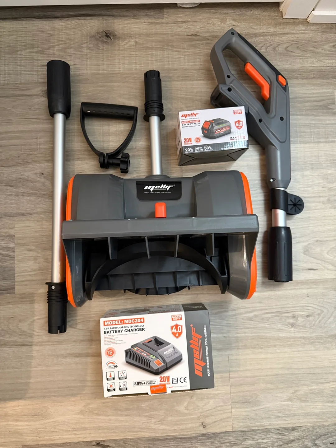 Mellif 20V Cordless Snow Shovel with Extra Battery and Charger thumbnail