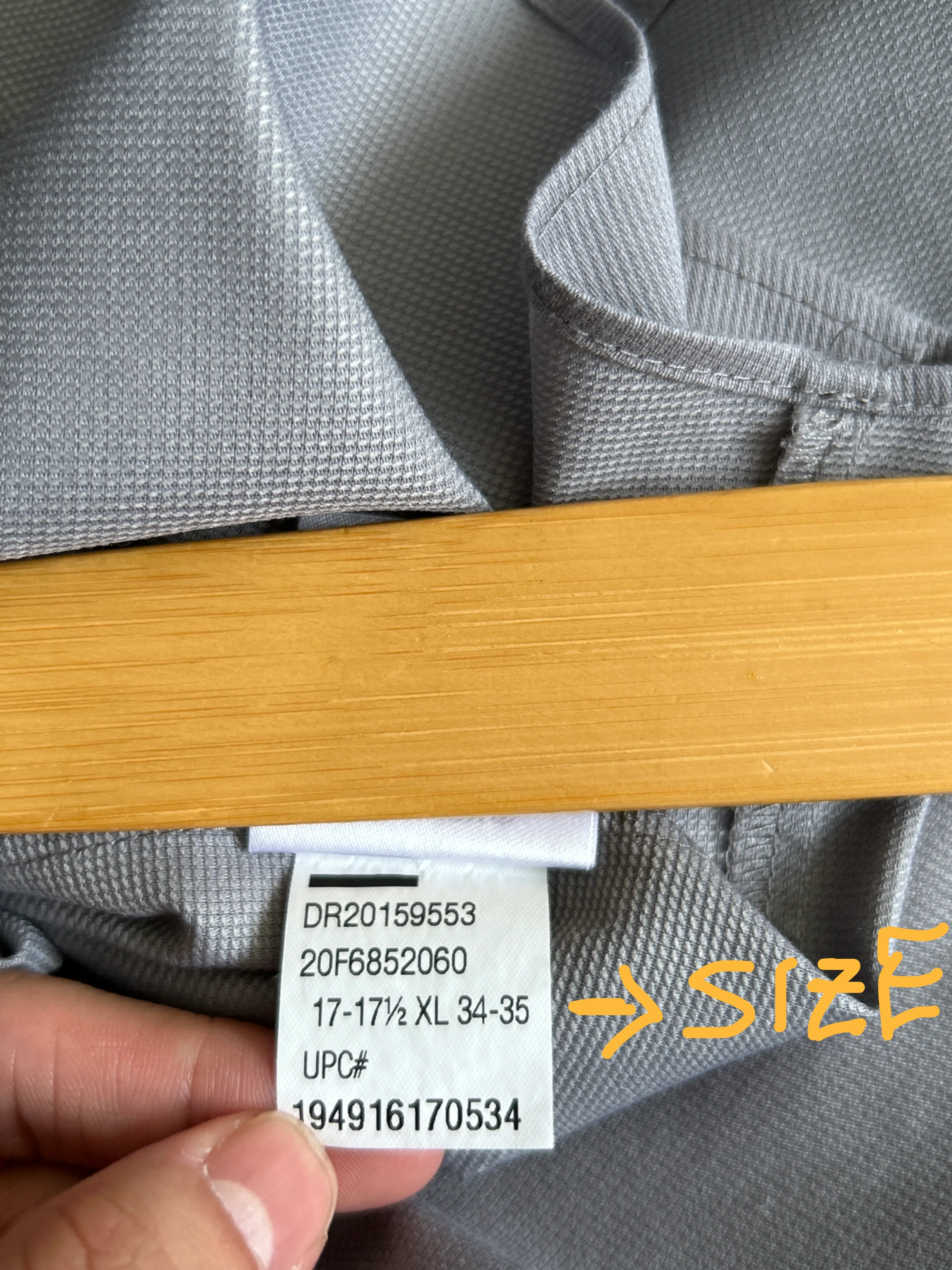 Men's Van Heusen Grey Dress Shirt- Worn Once image indicator(4)