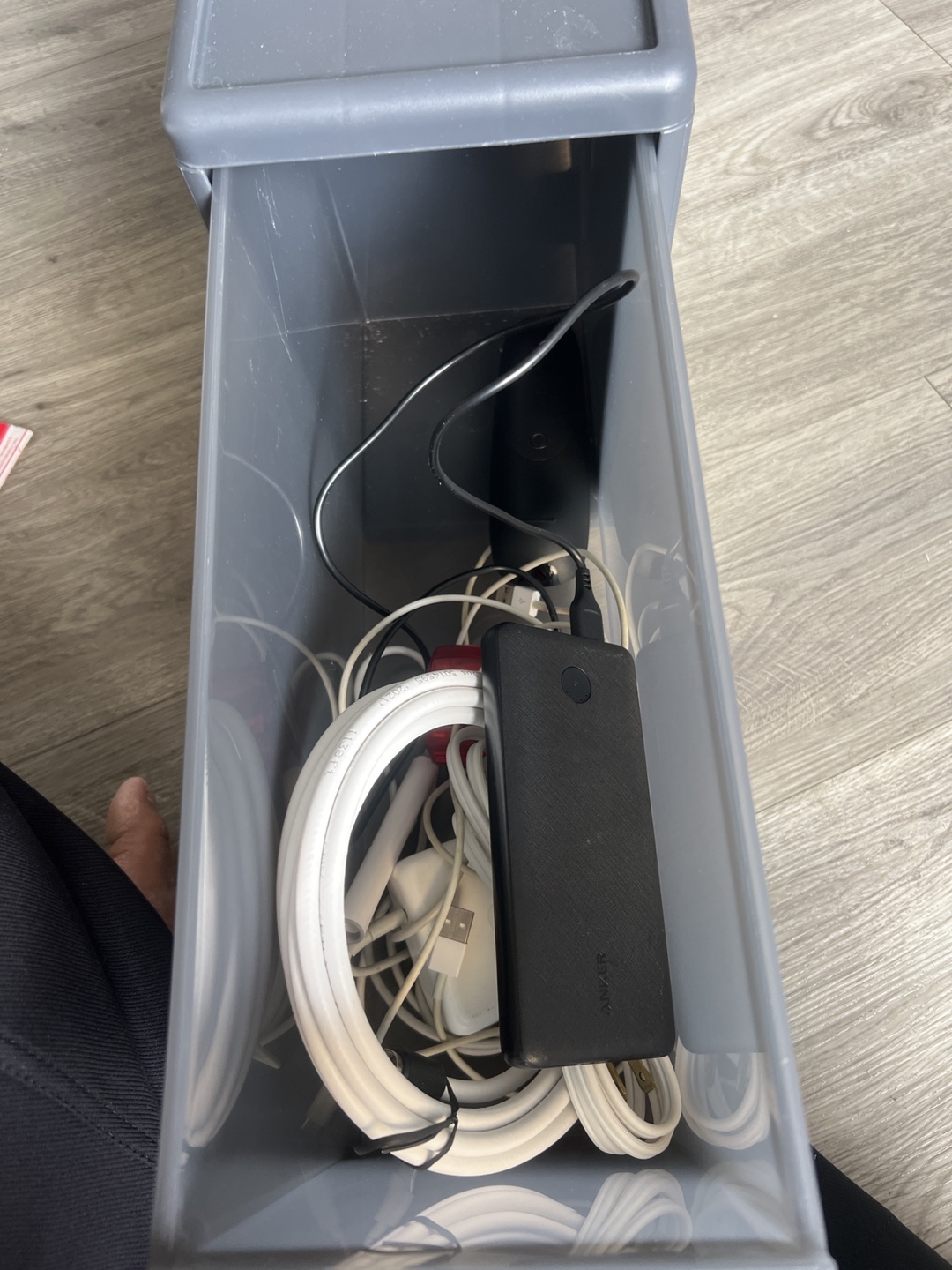 Cable Organizer with Anker Power Bank