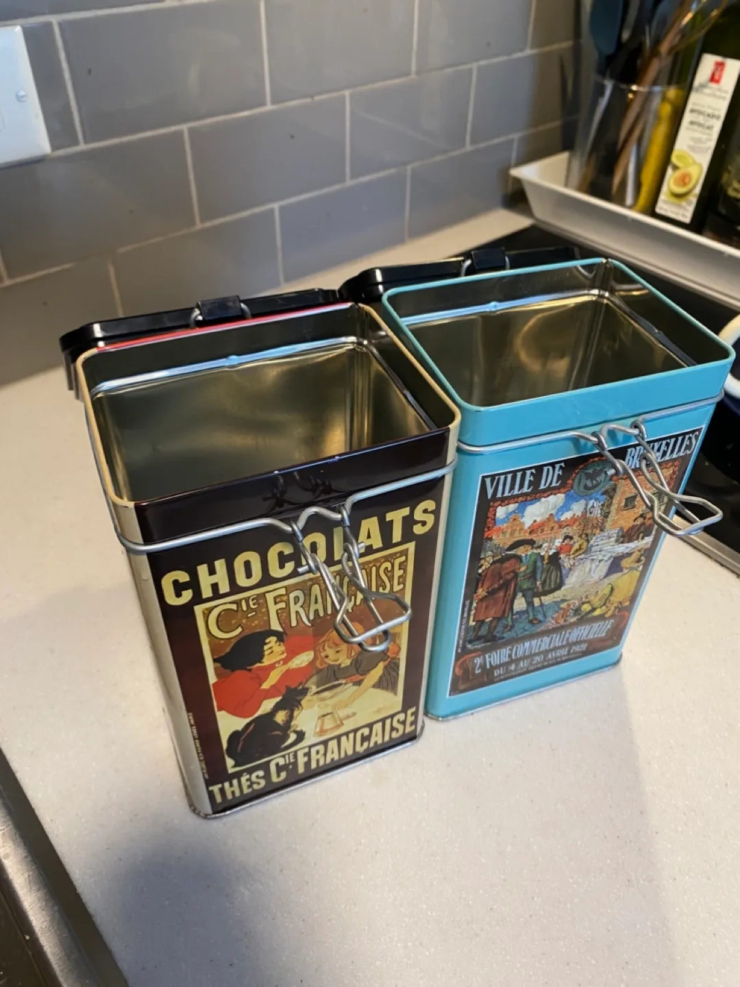 Vintage-style Metal Coffee/Storage tins  (Set of 2) image indicator(2)