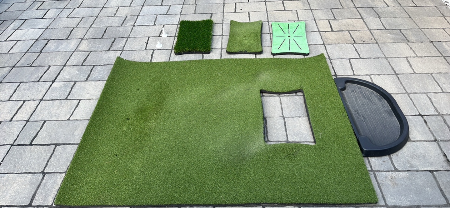 GoSports Golf Hitting Mat Set with Ball Tray